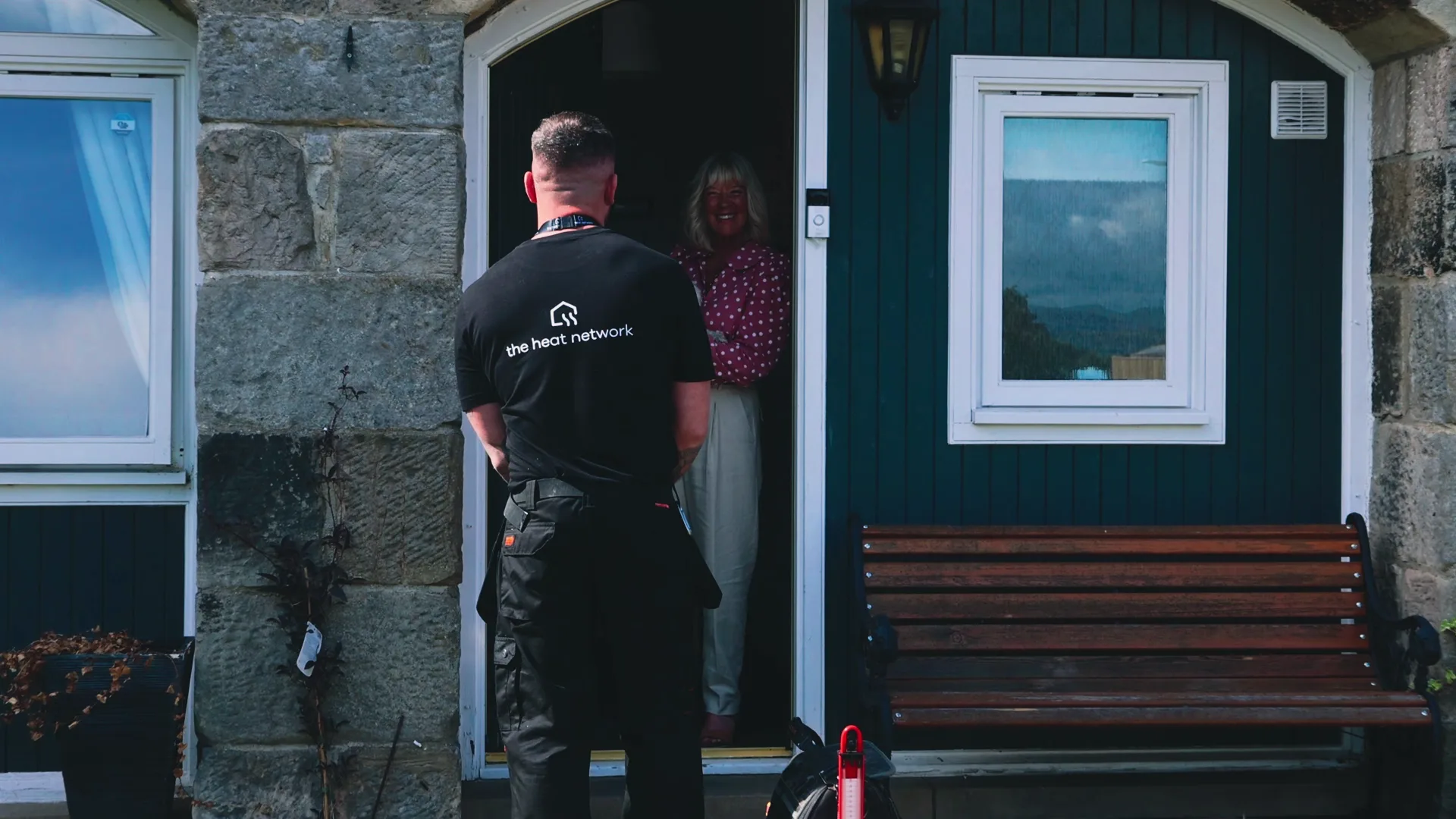 Local heating engineer servicing a boiler in a Dunfermline home